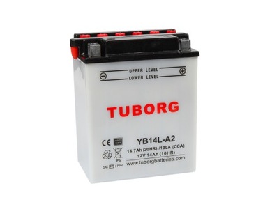 AKUMULIATORIUS TUBORG YB14L-A2 12V 14AH 190A 