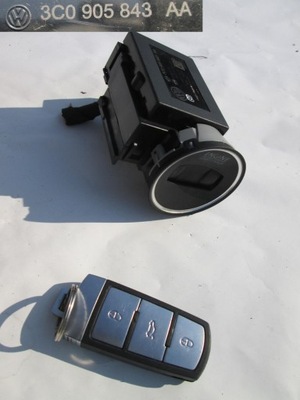 Vw passat b7 cc замок запалювання + ключ 3c0905843aa фото №1