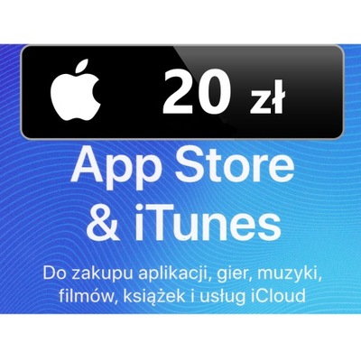 App Store iTunes 20 zł Doładowanie Apple, iPhone