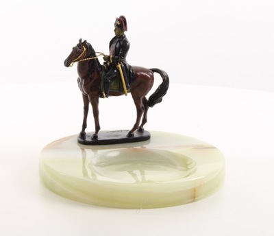 Napoleon na koniu popielniczka Onyks figura brąz