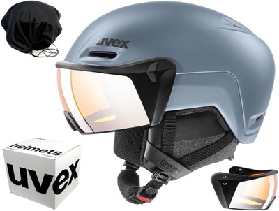 Kask narciarski UVEX Hlmt 700 visor 55-59cm strato