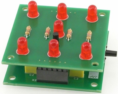 Elektroniczna kostka do gry, DIY, AVT1661 B