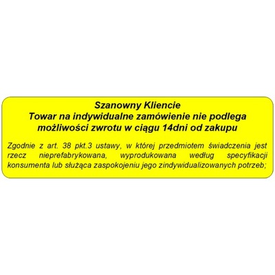 Tablica Tabliczka Informacyjna Brak Zwrotu Towaru 7028554681 Oficjalne Archiwum Allegro