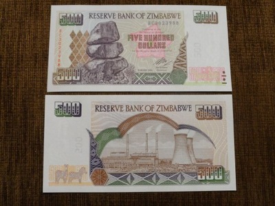 018.ZIMBABWE 500 DOLARÓW UNC