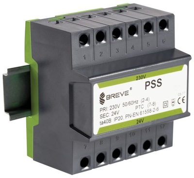 PSS 50N 230/ 24V transformator na szynę DIN Breve