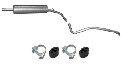 Seat mii 1.0i 44-55kw od 2011r. гасник середній + труба кінцева фото №1