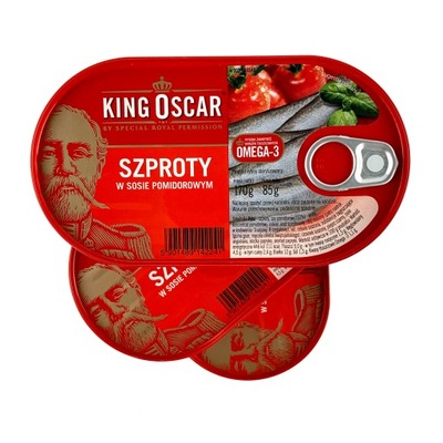 szproty w sosie pomidorowym King Oscar 170g