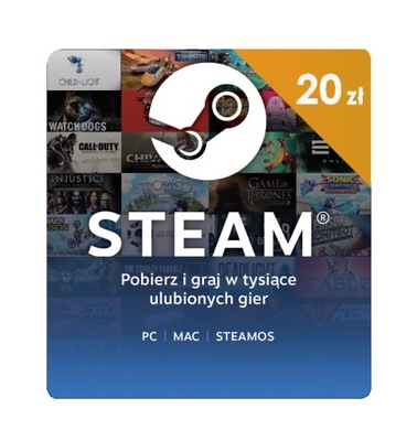 Doładowanie STEAM 20 zł na Konto, Portfel, Wallet