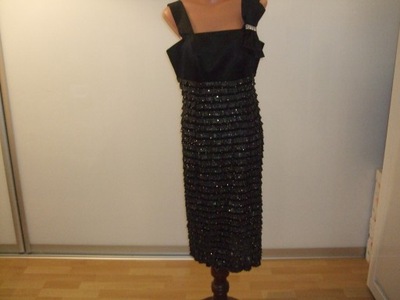 sukienka czarna cekinowa roz 40