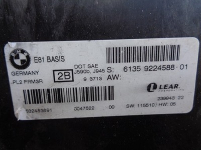 MODULE CONTROL UNIT LIGHT BMW E81 BASIS 9224588-01  