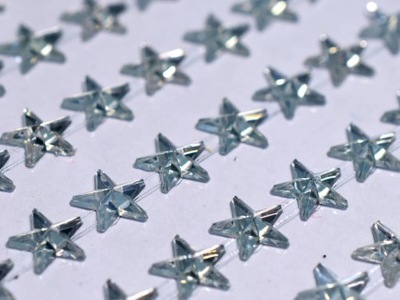 Gwiazdki samoprzylepne srebrne dżety kryształki