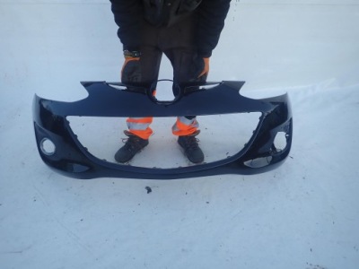 Mazda 2 ii lift 10-14 бампер перед передний фото №1