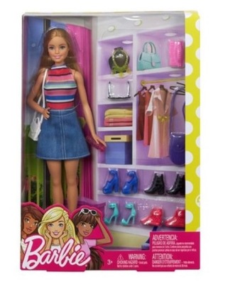 Lalka Barbie Garderoba Buty Akcesoria Mattel