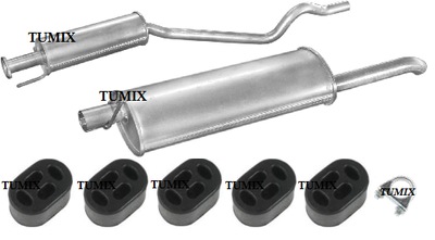 Глушники до opel astra f 1.4 1.6 1.8 2.0 комплект фото №1