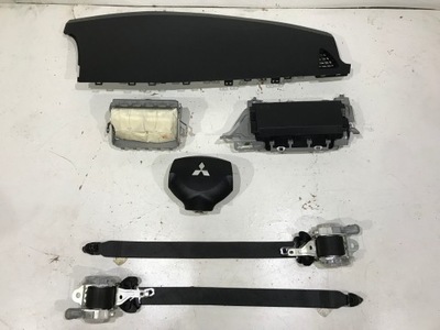 Mitsubishi lancer x приборная панель консоль подушка безопасности ремни фото №1