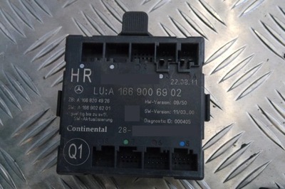 Модуль блок керування двері mercedes a1669006902 фото №1