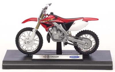 1:18 METALOWY MODEL WELLY MOTOR HONDA CR250R CZERWONY