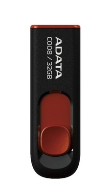 Adata USB C008 32GB USB 2.0 czarno-czerwony (AC008