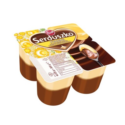 Zott Serduszko Pudding czekolada/wanilia 500 g (4