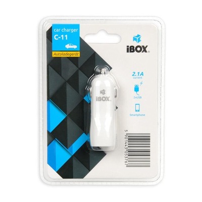 Ładowarka samochodowa USB IBox 2x USB, 2.1 A