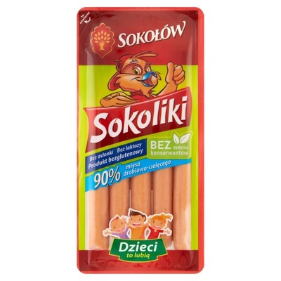 Parówki drobiowo-cielęce Sokołów Sokoliki 140 g