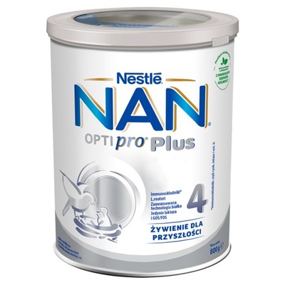 NAN OPTIPRO PLUS 4 MLEKO MODYFIKOWANE 800 G NASTĘPNE POWYŻEJ 2 ROKU