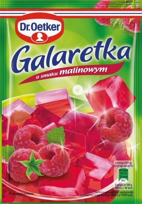 Dr. Oetker Galaretka o smaku malinowym 72 g