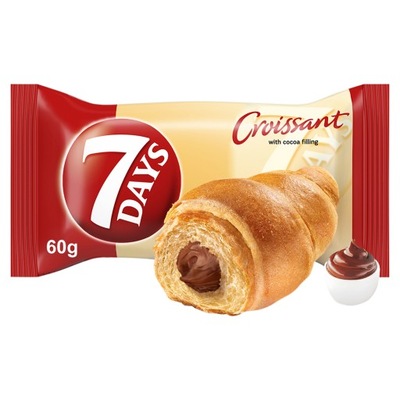 ROGAL ROGALIK CROISSANT 7 DAYS Z NADZIENIEM O SMAKU KAKAOWYM 60G