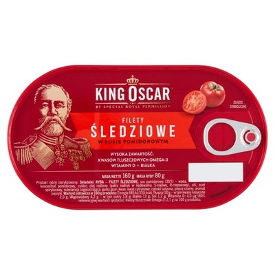 King Oscar śledzie w sosie pomidorowym 160 g