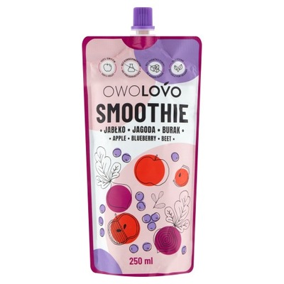 Smoothie Jabłko Jagoda Burak 250ml - Owolovo