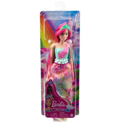 Lalka Barbie Dreamtopia Księżniczka różowe włosy MATTEL