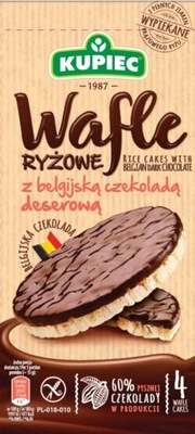 Kupiec Wafle ryżowe z belgijską czekoladą 60 g