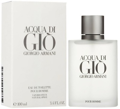 GIORGIO ARMANI ACQUA DI GIO POUR HOMME 100ML EDT WODA TOALETOWA MĘŻCZYZNA