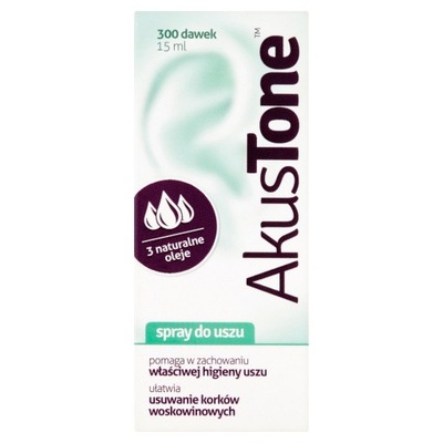 Akustone, spray do uszu, 15 ml (300 dawek)