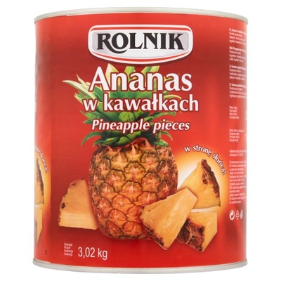 Rolnik Ananas w kawałkach 3,02 kg