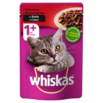 Mokra karma dla kota Whiskas wołowina 100 g