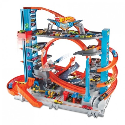 Zestaw Mattel FTB69 Hot Wheels Mega Garaż Rekina wielokolorowy