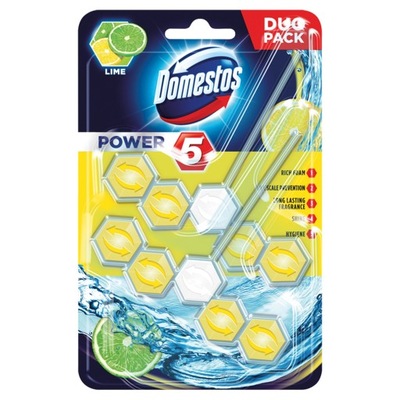 Domestos Power 5 kostka toaletowa Duo Lime 2 x 55g