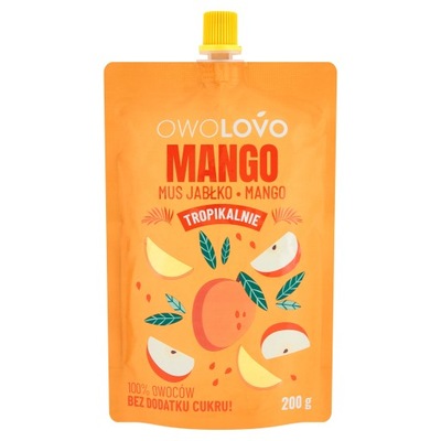 OWOLOVO MUS OWOCOWY DLA DZIECI JABŁKO MANGO 200g