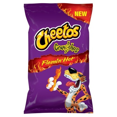 Cheetos Crunch Flamin' Hot Chrupki kukurydziane o smaku bardzo pikantnym80g