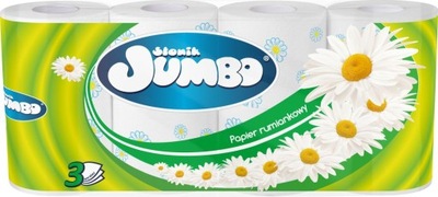 Słonik Jumbo Papier toaletowy rumiankowy 8 rolek