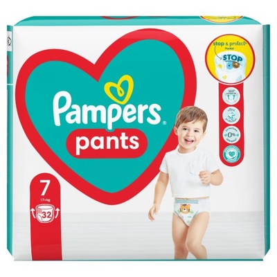 Pampers Pants pieluchomajtki 7 XXLarge 32szt pieluszki dla dzieci wciagane