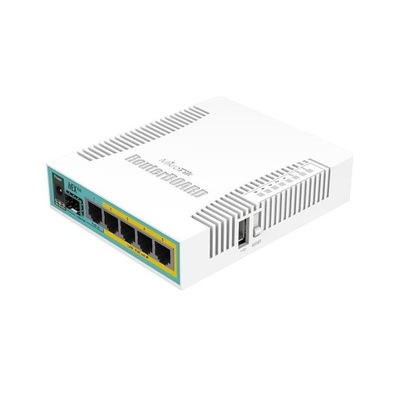 MikroTik hEX PoE | Router | 5x RJ45 1000Mb/s, 1x SFP, 1x USB