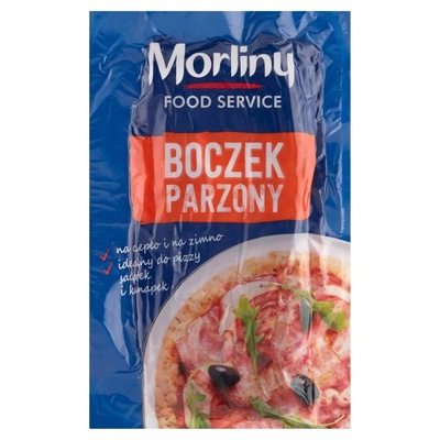 Boczek wędzony parzony plastry 1 kg Morliny