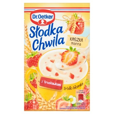 Dr. Oetker Słodka Chwila Kaszka manna z truskawkami 47,5 g Dr. Oetker 47 g