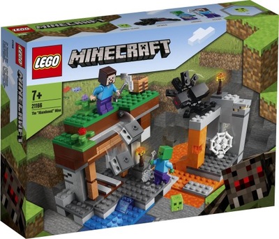 LEGO MINECRAFT Opuszczona Kopalnia Steve Zombie Pająk 248 Klocki 7+