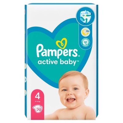 Pampers Pieluchy Active Baby nr 4 (70szt) 9-14kg