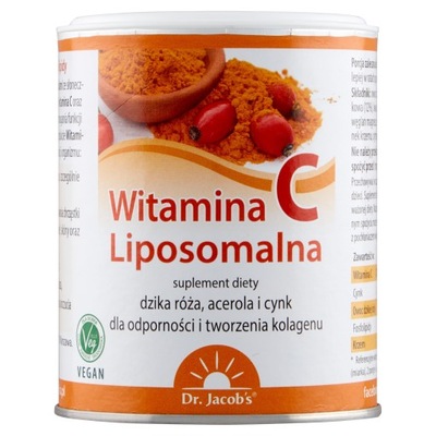 Dr. Jacob's Witamina C Liposomalna dzika róża acerola cynk odporność 150g