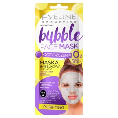 EVEVELINE Bubble Face oczyszczająca maska bąbelkowa w płacie