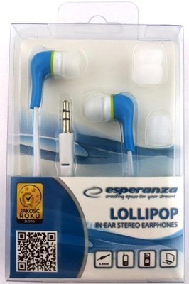 Słuchawki Esperanza EH146B niebieskie